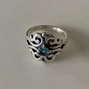 James Avery Spanish Lace Ring March Aqua Spinel